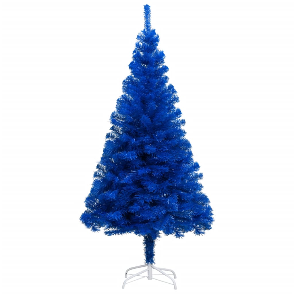 Arbre de Noël artificiel pré-éclairé et boules bleu 120 cm PVC - Xios Store SNC