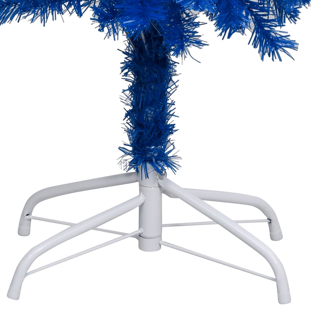 Arbre de Noël artificiel pré-éclairé et boules bleu 120 cm PVC - Xios Store SNC