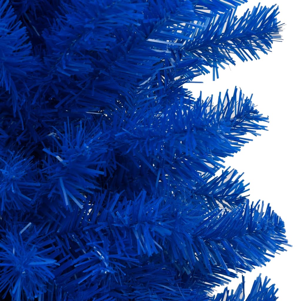 Arbre de Noël artificiel pré-éclairé et boules bleu 120 cm PVC - Xios Store SNC