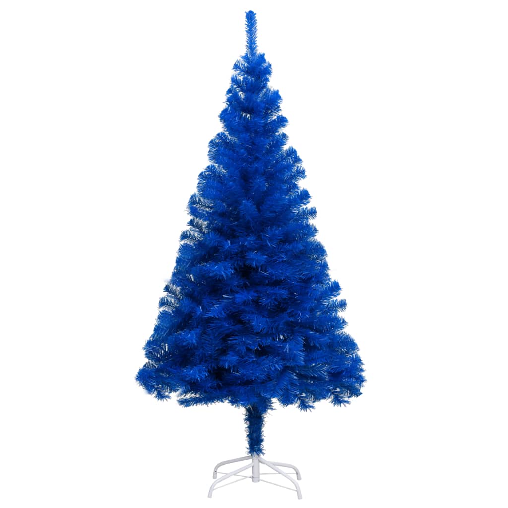 Arbre de Noël artificiel pré-éclairé et boules bleu 150 cm PVC - Xios Store SNC