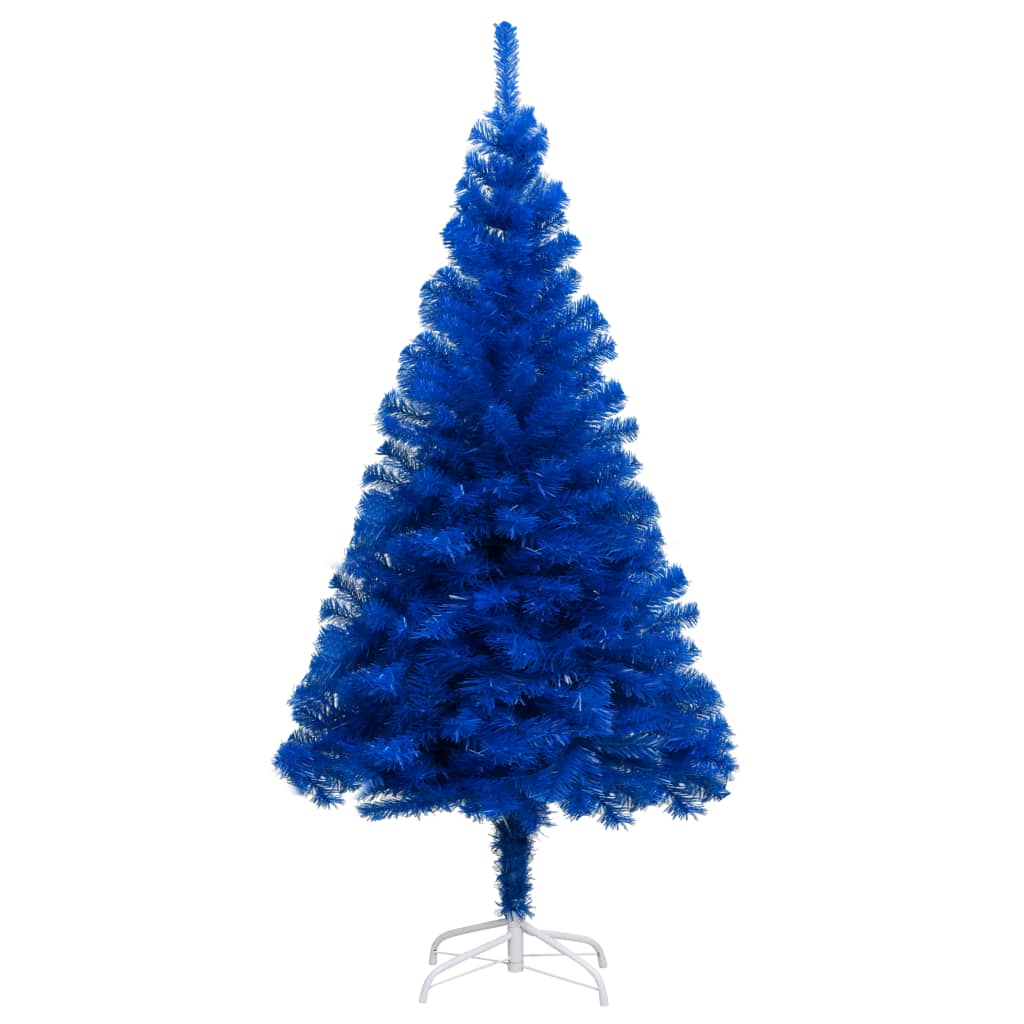 Arbre de Noël artificiel pré-éclairé et boules bleu 180 cm PVC - Xios Store SNC