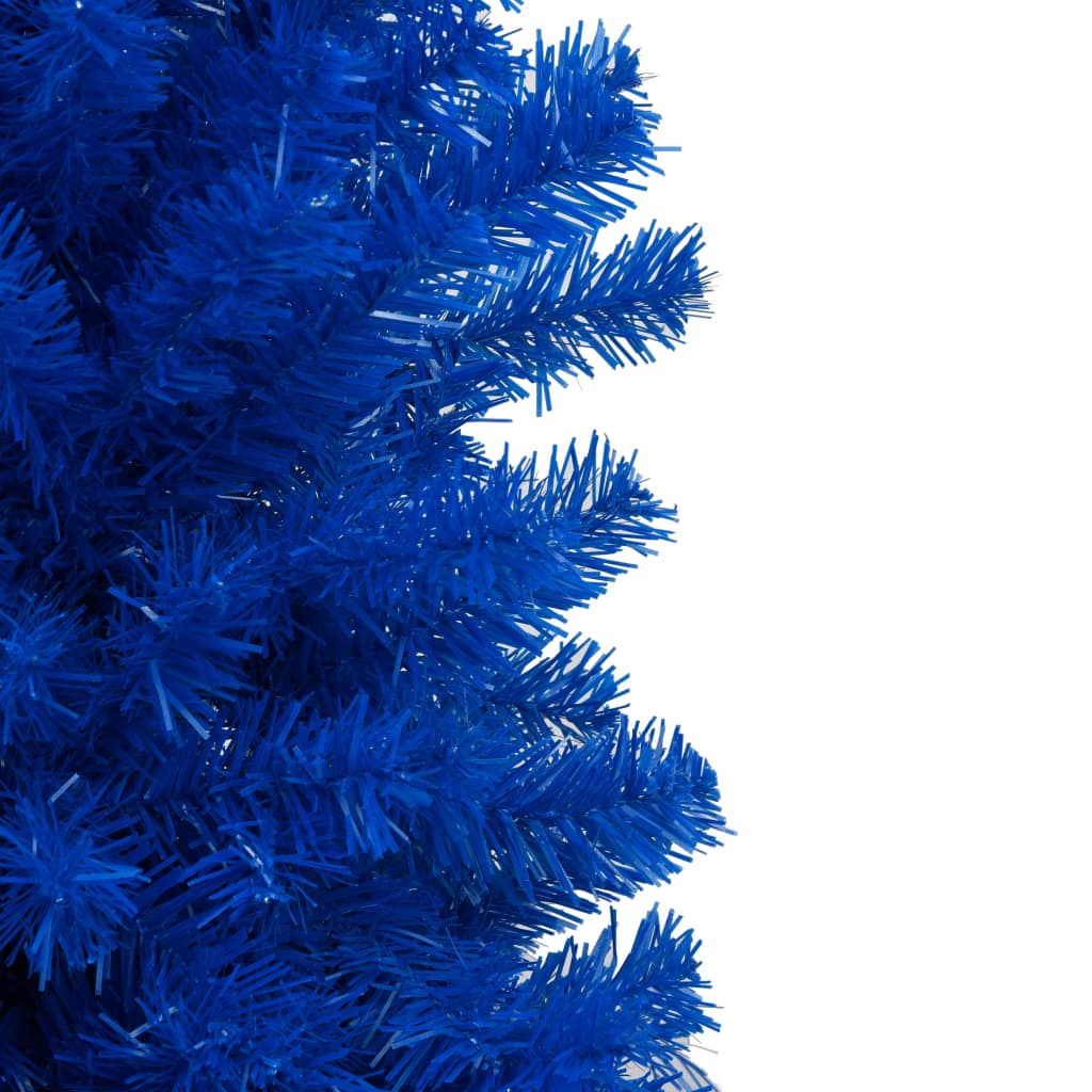 Arbre de Noël artificiel pré-éclairé et boules bleu 210 cm PVC - Xios Store SNC