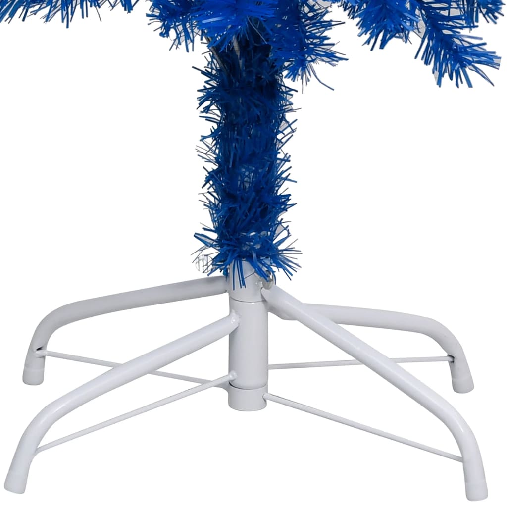 Arbre de Noël artificiel pré-éclairé et boules bleu 240 cm PVC - Xios Store SNC