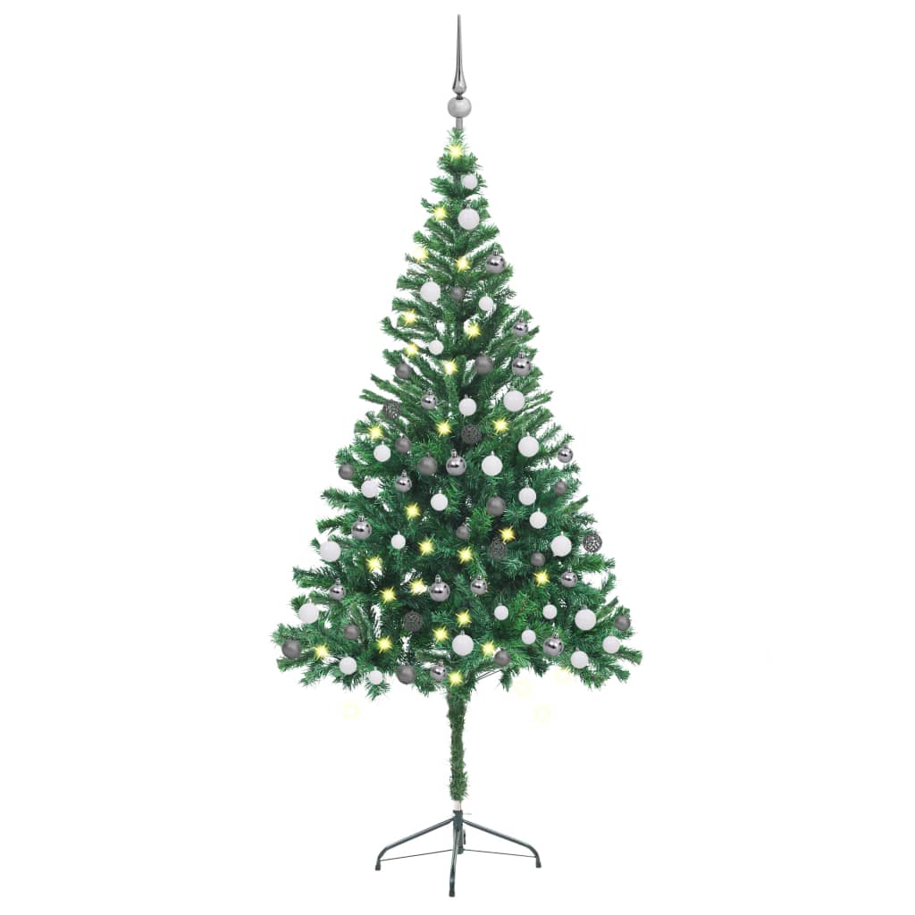 Arbre de Noël artificiel pré-éclairé/boules 180 cm 564 branches - Xios Store SNC