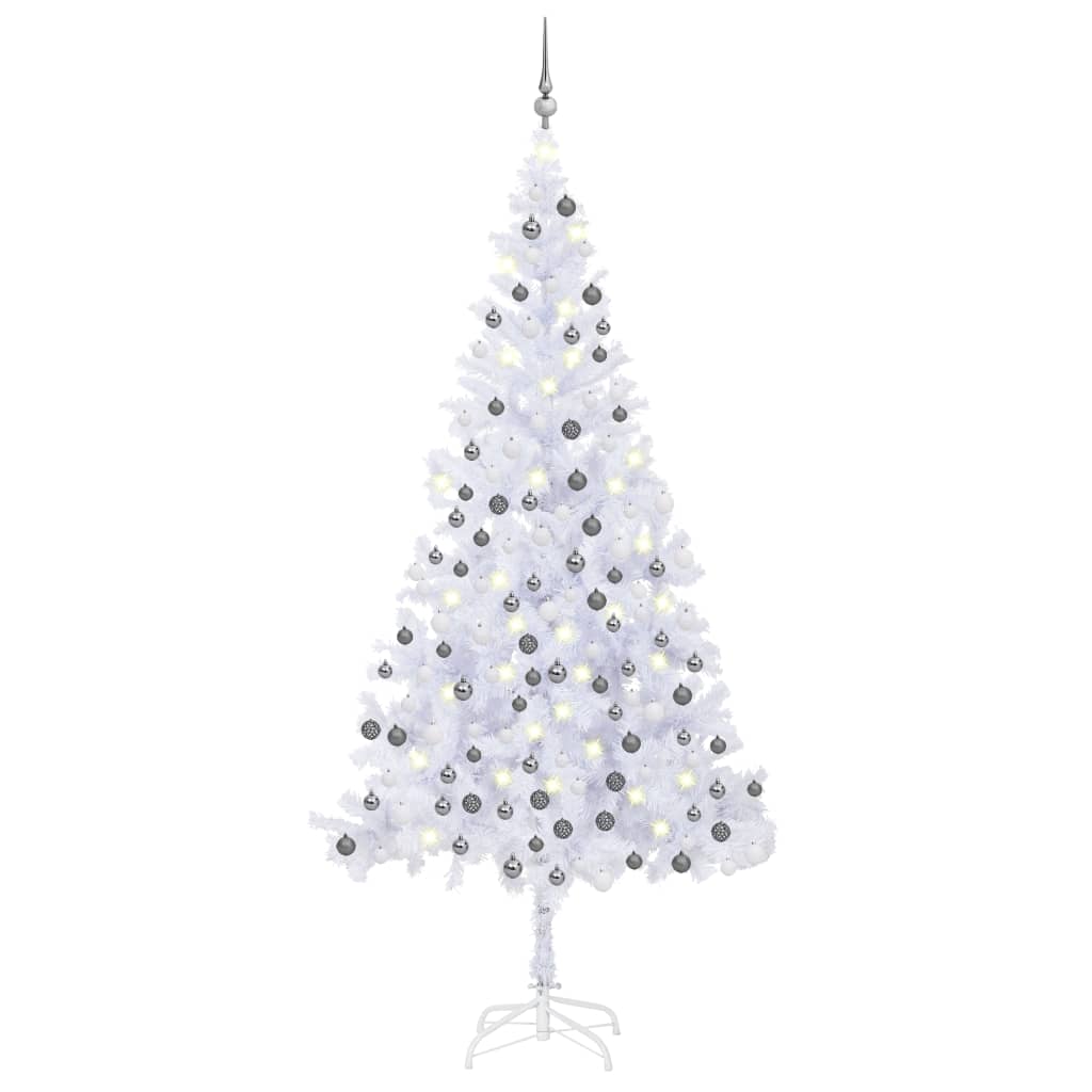 Arbre de Noël artificiel pré-éclairé/boules 210 cm 910 branches - Xios Store SNC