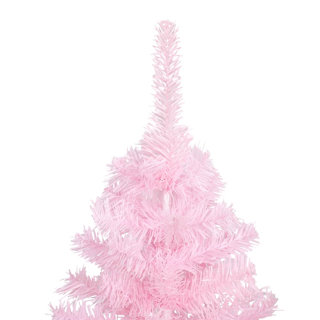 Arbre de Noël artificiel pré-éclairé et boules rose 150 cm PVC - Xios Store SNC