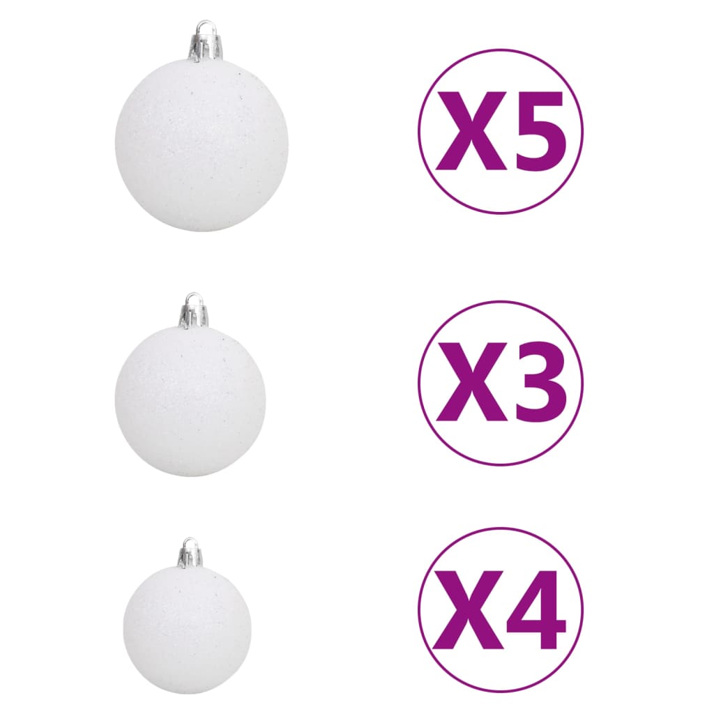 Arbre de Noël artificiel pré-éclairé et boules vert 120 cm PVC - Xios Store SNC