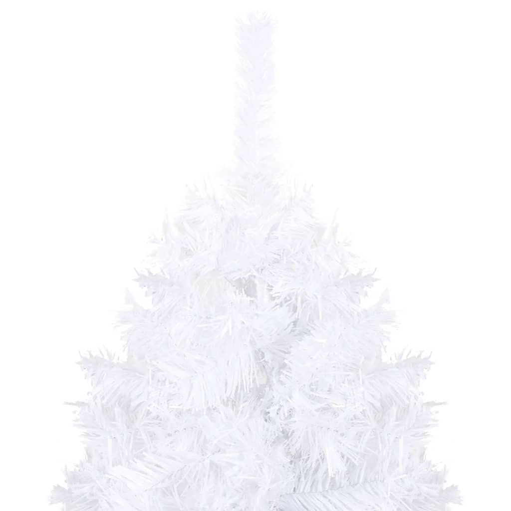 Arbre de Noël artificiel pré-éclairé et boules blanc 120 cm PVC - Xios Store SNC