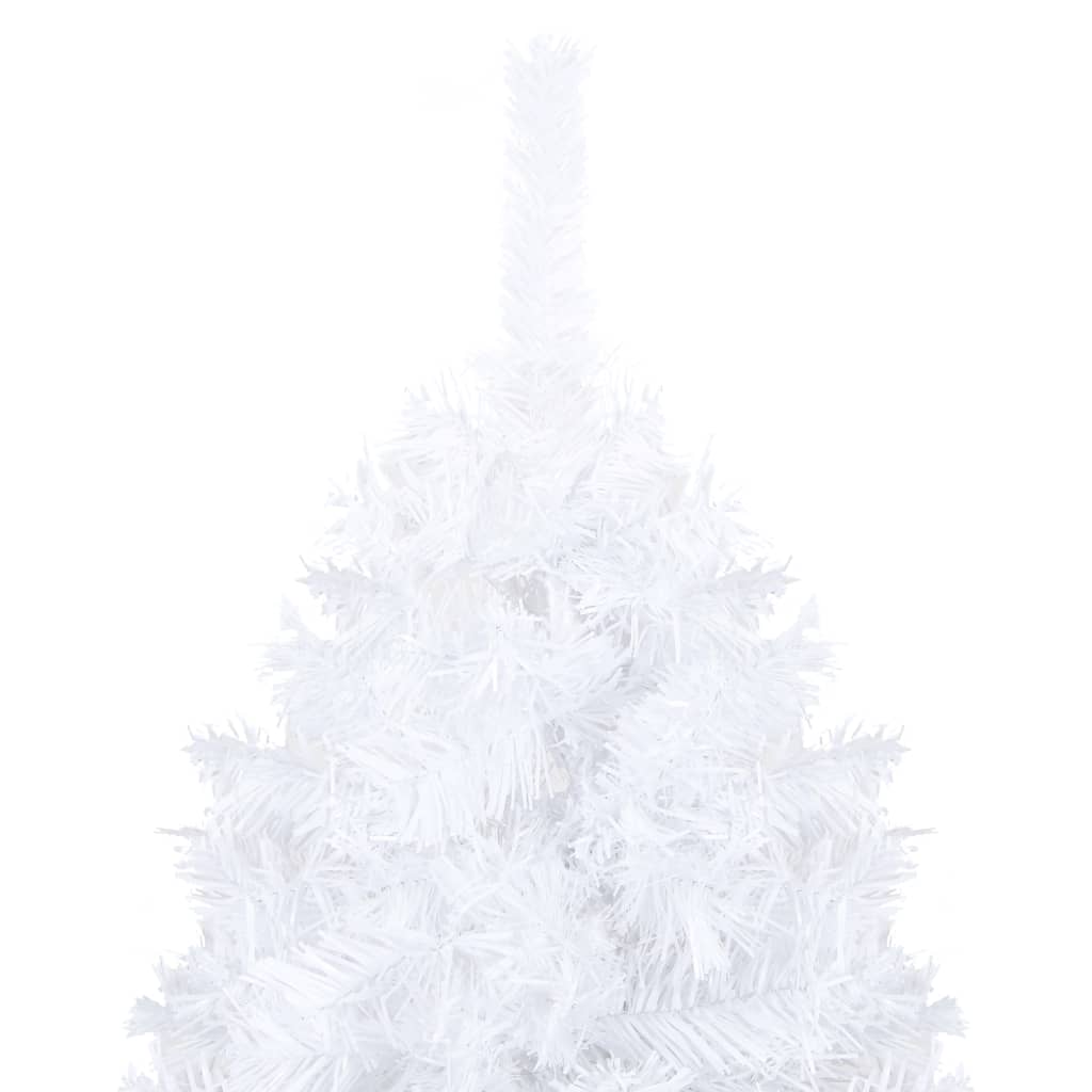 Arbre de Noël artificiel pré-éclairé et boules blanc 150 cm PVC - Xios Store SNC