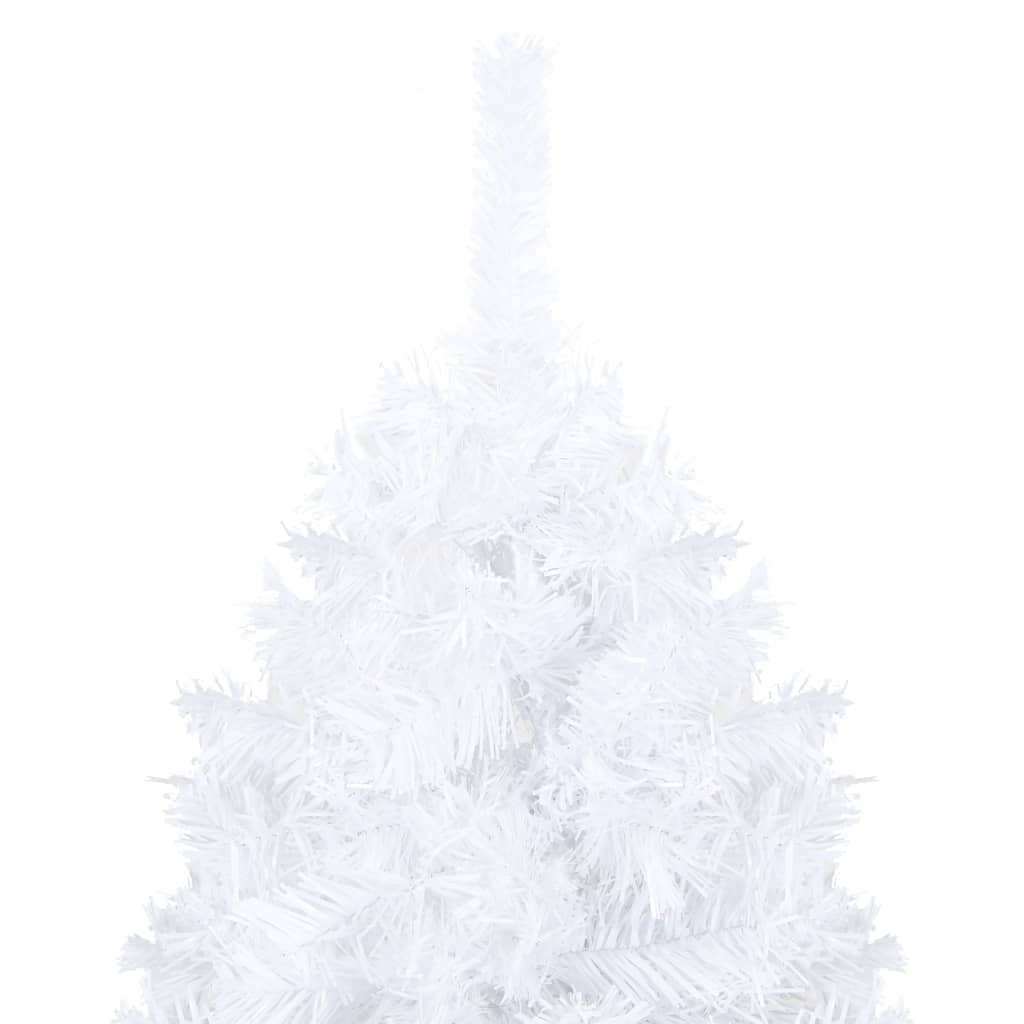 Arbre de Noël artificiel pré-éclairé et boules blanc 180 cm PVC - Xios Store SNC