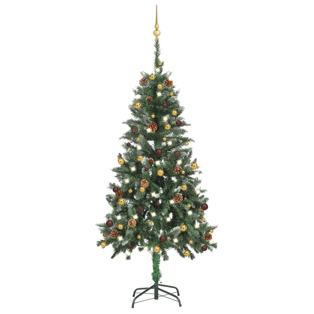 Arbre de Noël artificiel pré-éclairé et boules 150 cm - Xios Store SNC