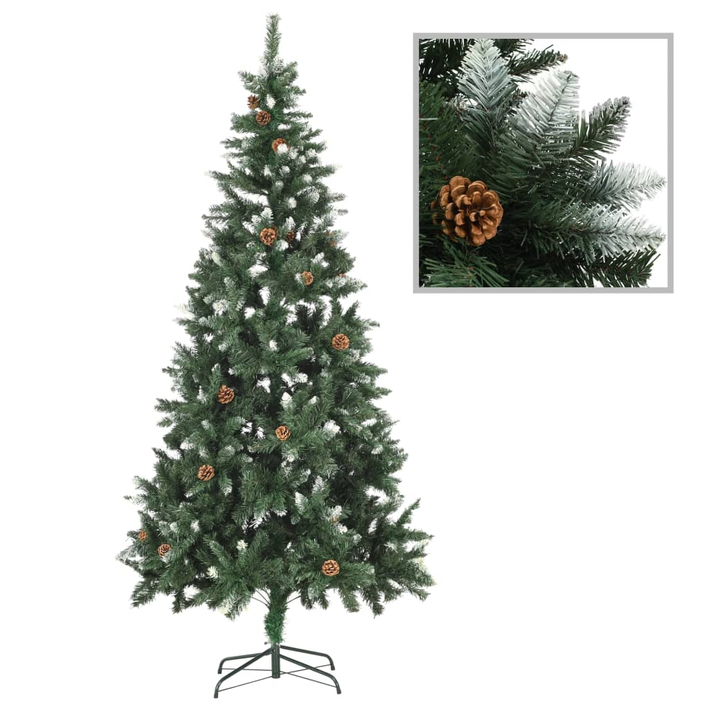 Arbre de Noël artificiel pré-éclairé et boules 210 cm - Xios Store SNC