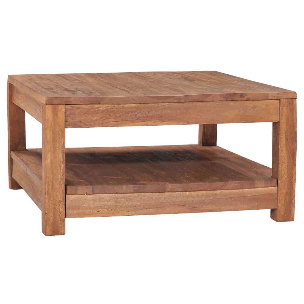 Table basse 68x67x35 cm Bois de teck solide Tables basses vidaXL   