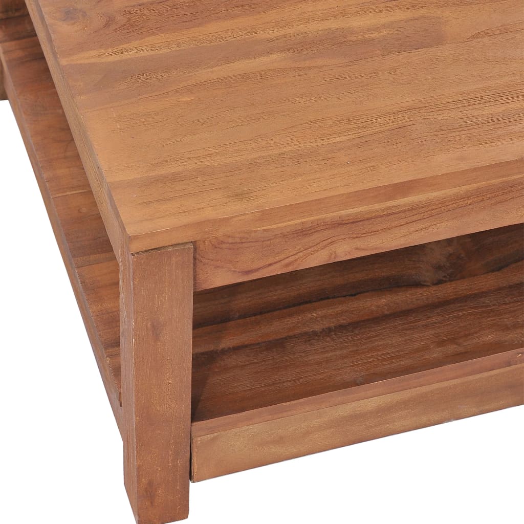 Table basse 68x67x35 cm Bois de teck solide Tables basses vidaXL   