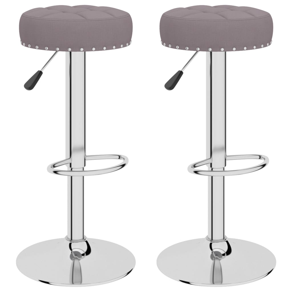 Tabourets de bar lot de 2 taupe tissu Tabourets de bar vidaXL   