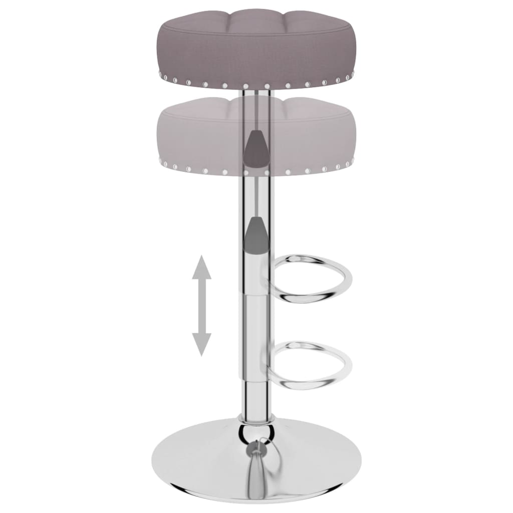 Tabourets de bar lot de 2 taupe tissu Tabourets de bar vidaXL   