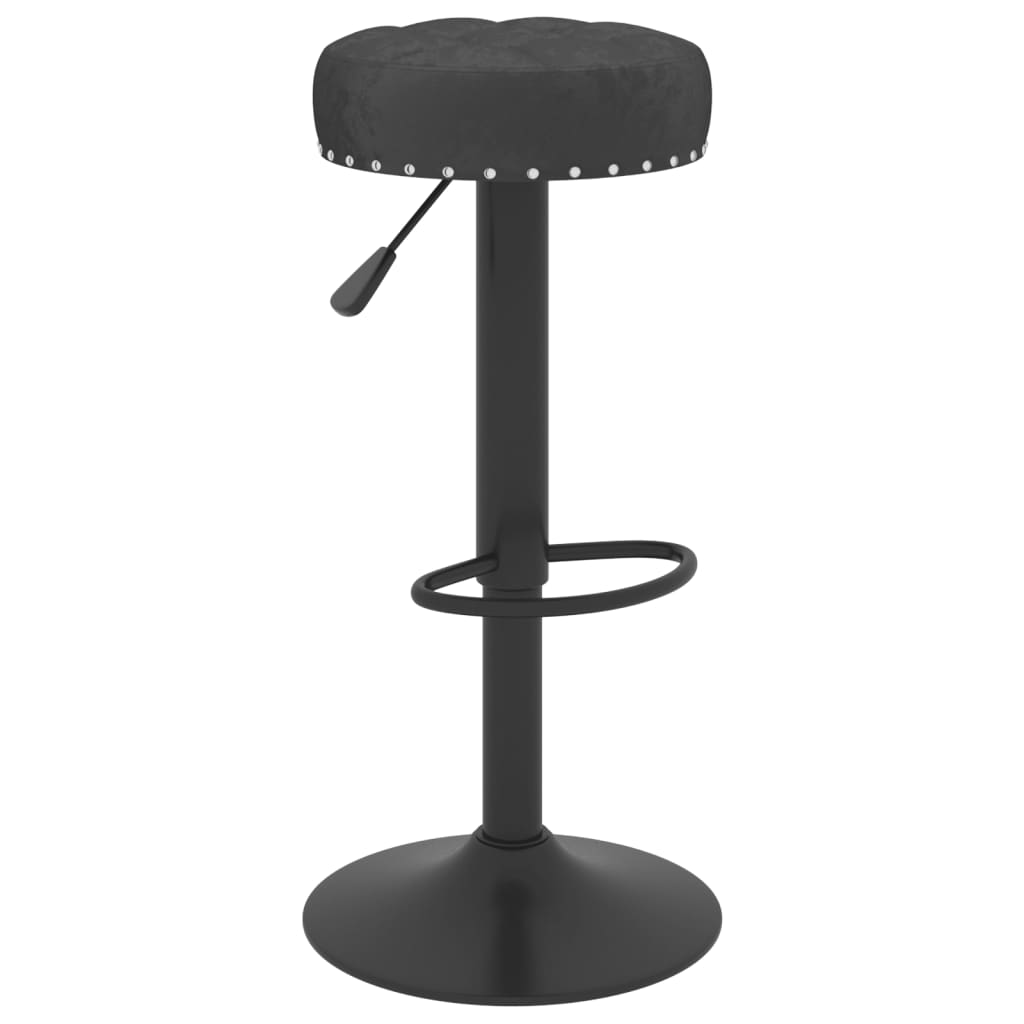 vidaXL Tabourets de bar lot de 2 noir velours Tabourets de bar vidaXL