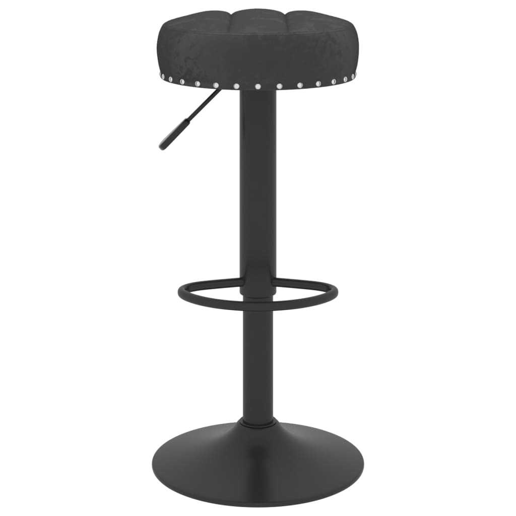 vidaXL Tabourets de bar lot de 2 noir velours Tabourets de bar vidaXL