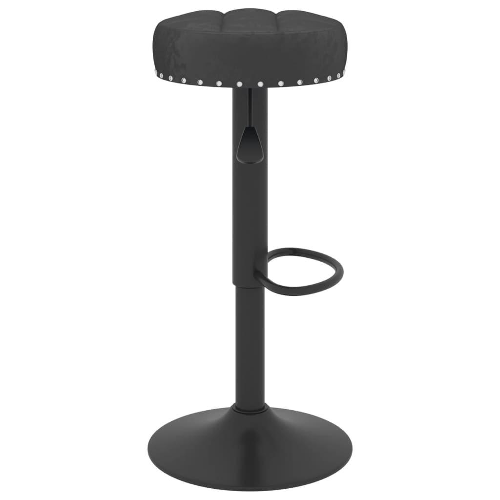 vidaXL Tabourets de bar lot de 2 noir velours Tabourets de bar vidaXL