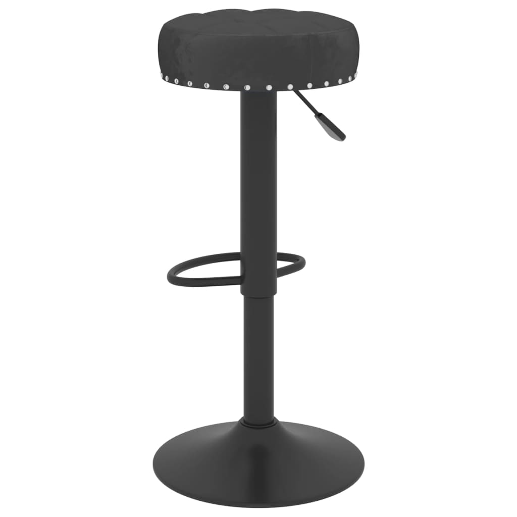 vidaXL Tabourets de bar lot de 2 noir velours Tabourets de bar vidaXL