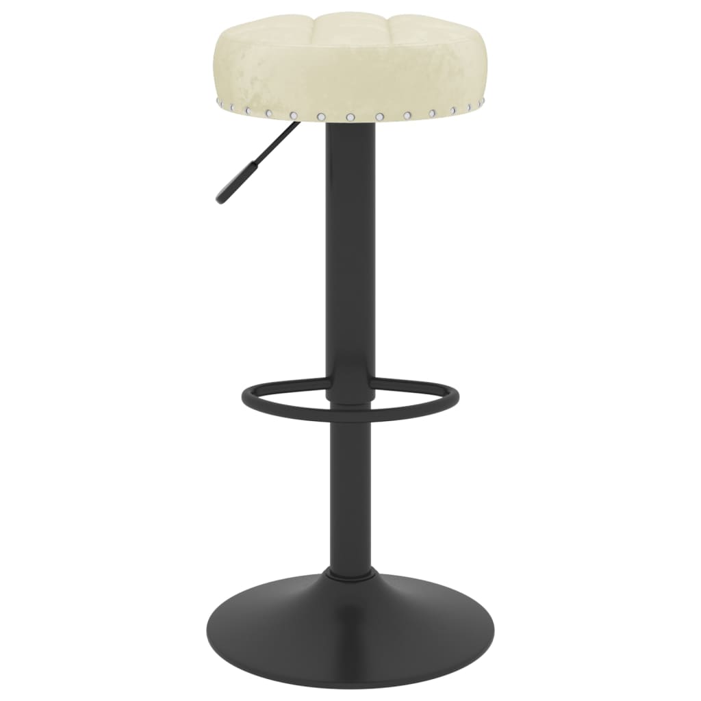 Tabourets de bar lot de 2 crème velours Tabourets de bar vidaXL   