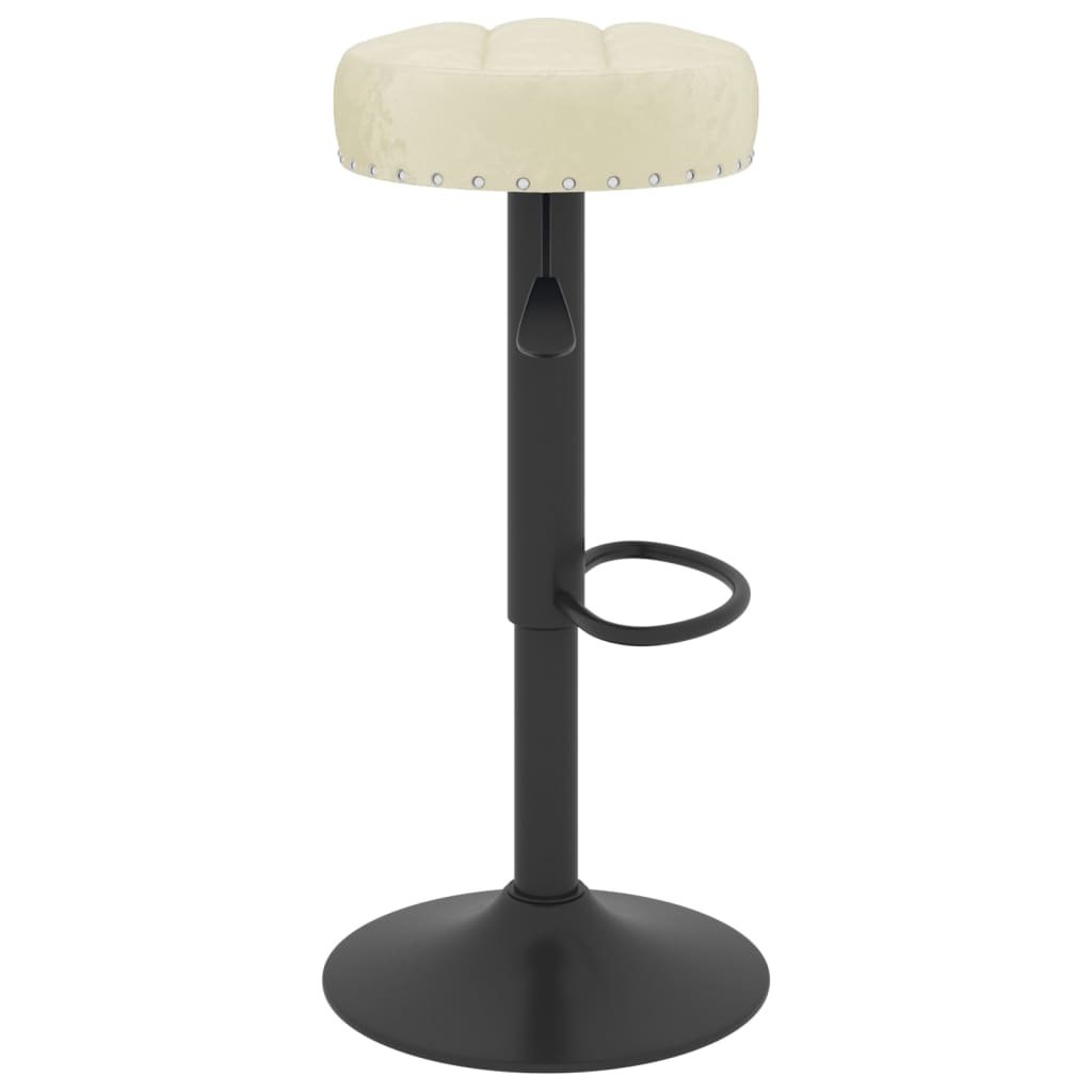 Tabourets de bar lot de 2 crème velours Tabourets de bar vidaXL   