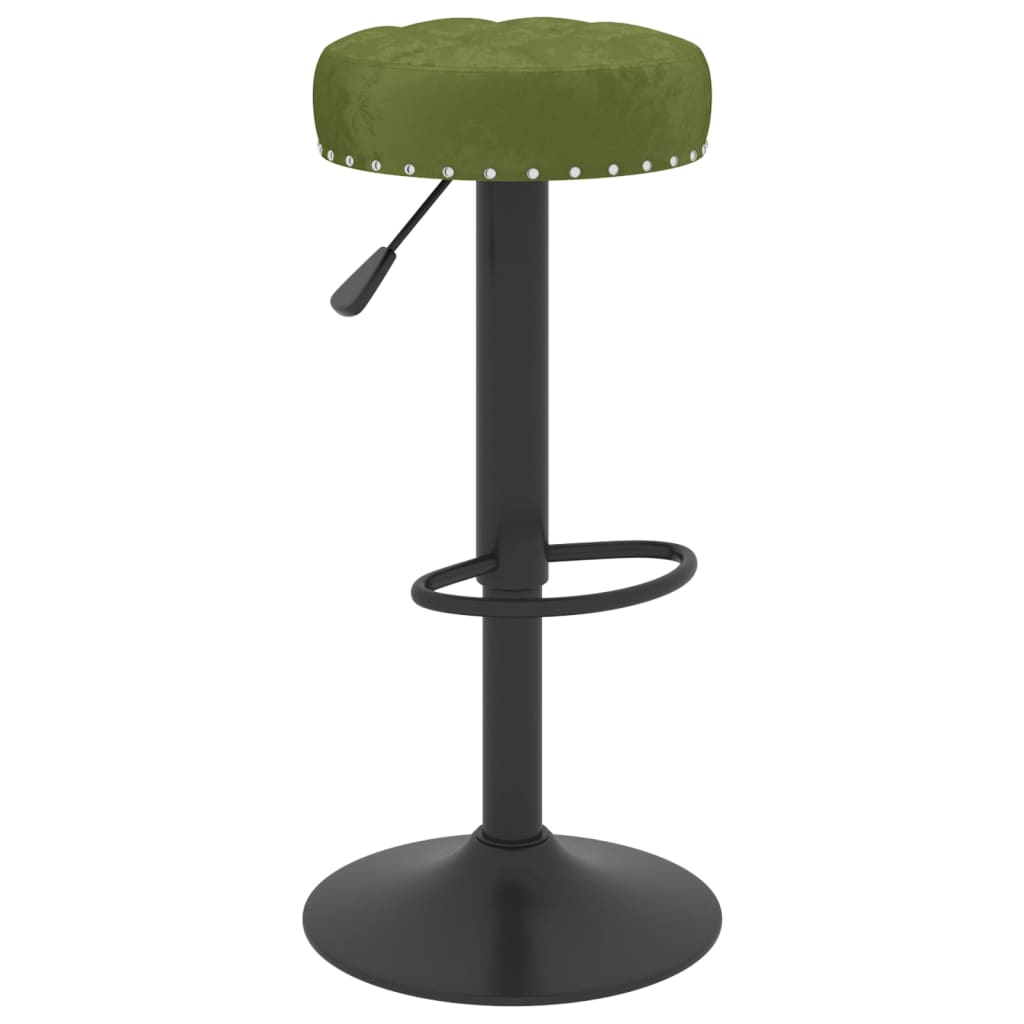 Tabourets de bar lot de 2 vert clair velours Tabourets de bar vidaXL   