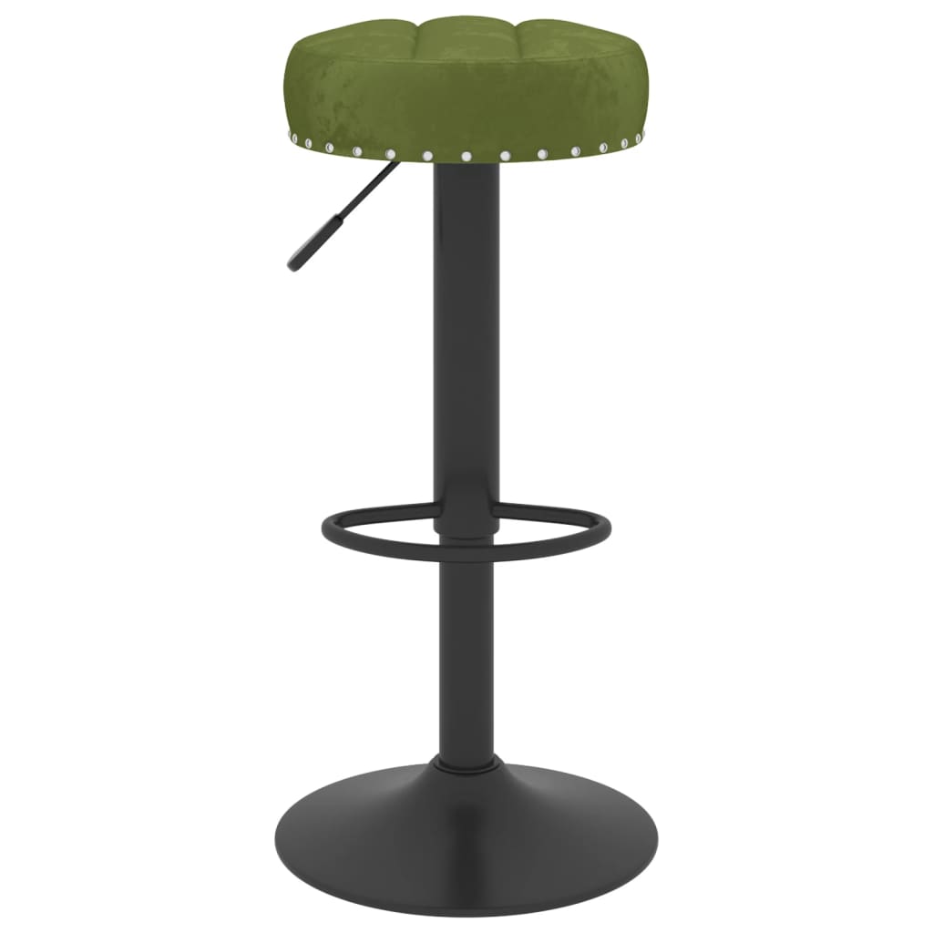 Tabourets de bar lot de 2 vert clair velours Tabourets de bar vidaXL   