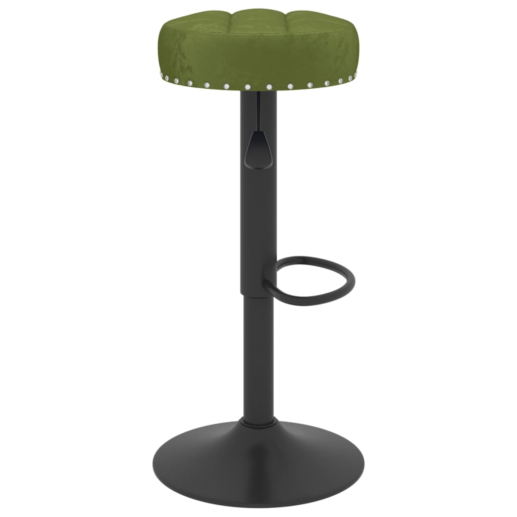 Tabourets de bar lot de 2 vert clair velours Tabourets de bar vidaXL   