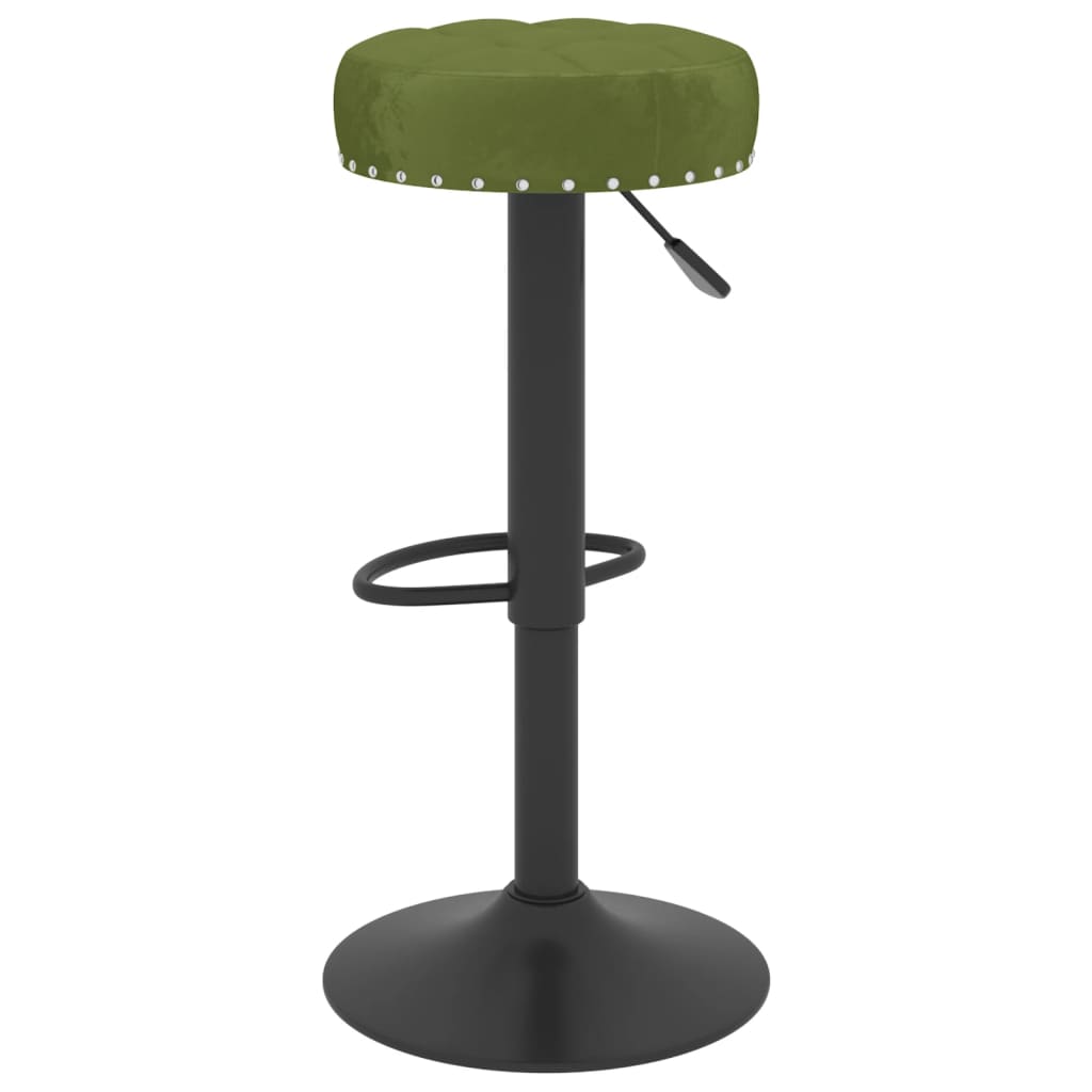 Tabourets de bar lot de 2 vert clair velours Tabourets de bar vidaXL   