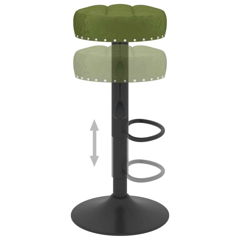 Tabourets de bar lot de 2 vert clair velours Tabourets de bar vidaXL   