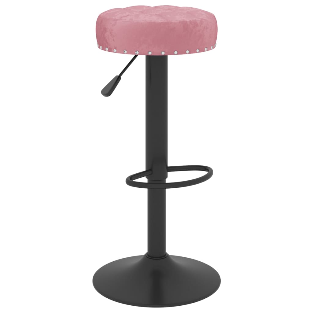 Tabourets de bar lot de 2 rose velours Tabourets de bar vidaXL   