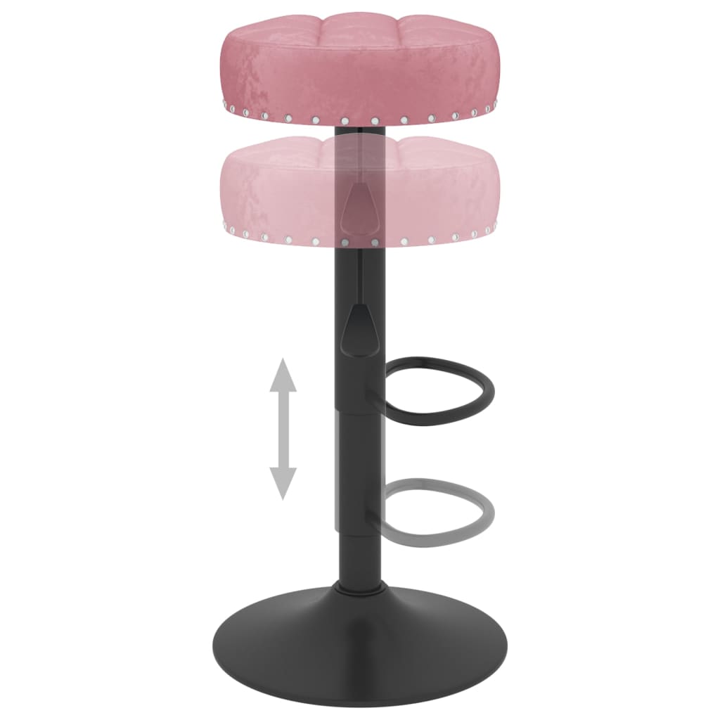 Tabourets de bar lot de 2 rose velours Tabourets de bar vidaXL   