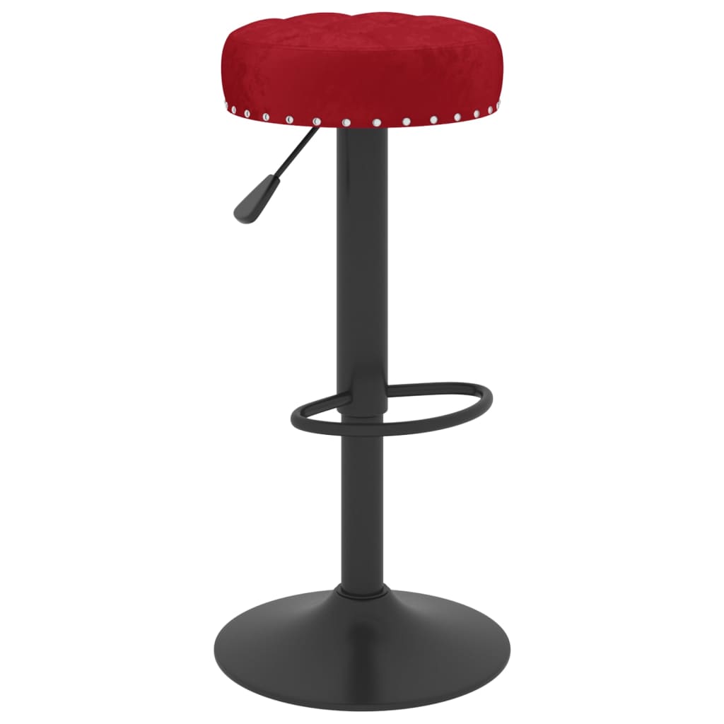 Tabourets de bar lot de 2 rouge bordeaux velours Tabourets de bar vidaXL   