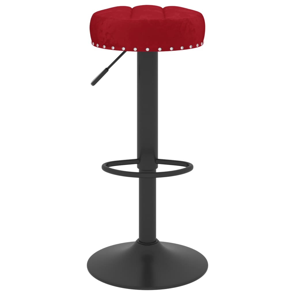 Tabourets de bar lot de 2 rouge bordeaux velours Tabourets de bar vidaXL   