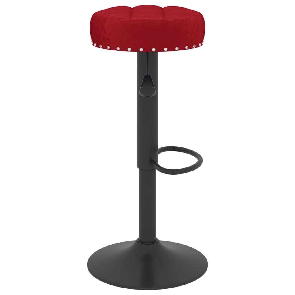 Tabourets de bar lot de 2 rouge bordeaux velours Tabourets de bar vidaXL   