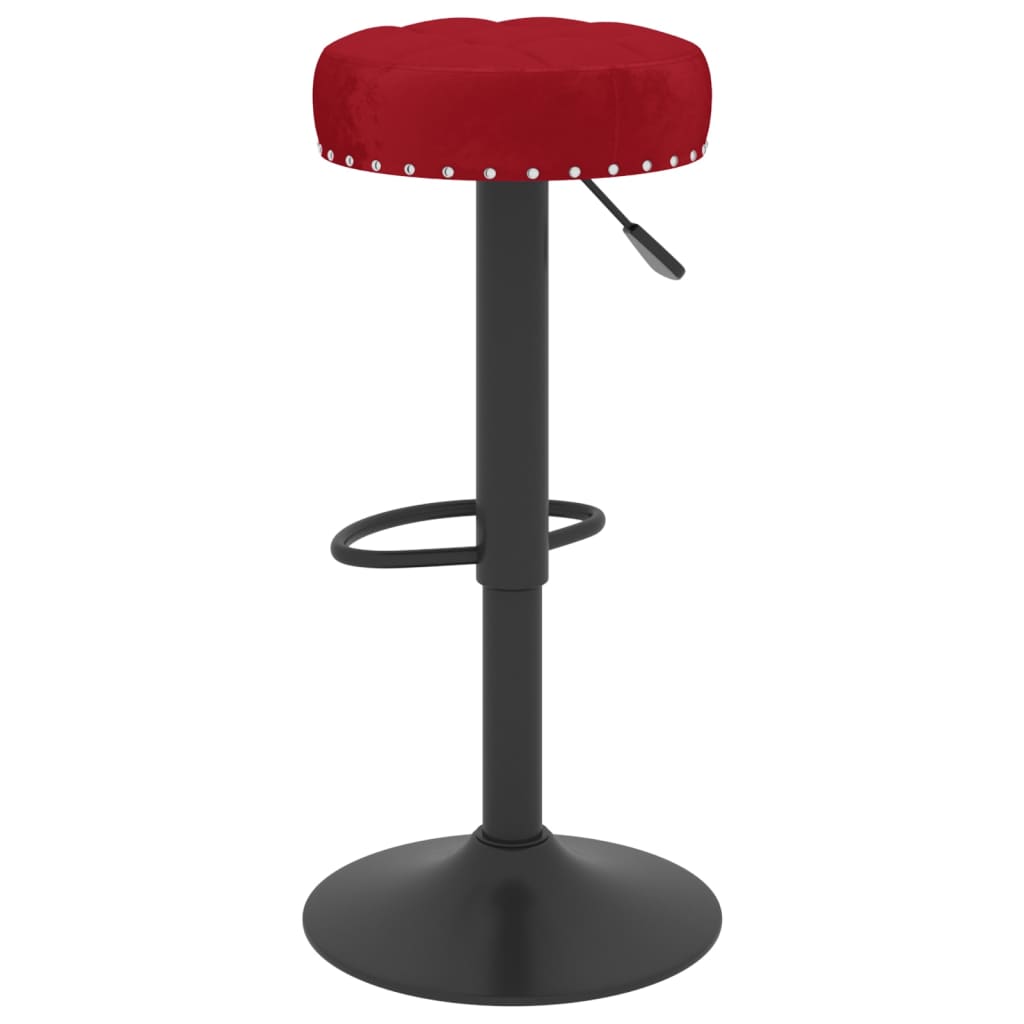 Tabourets de bar lot de 2 rouge bordeaux velours Tabourets de bar vidaXL   