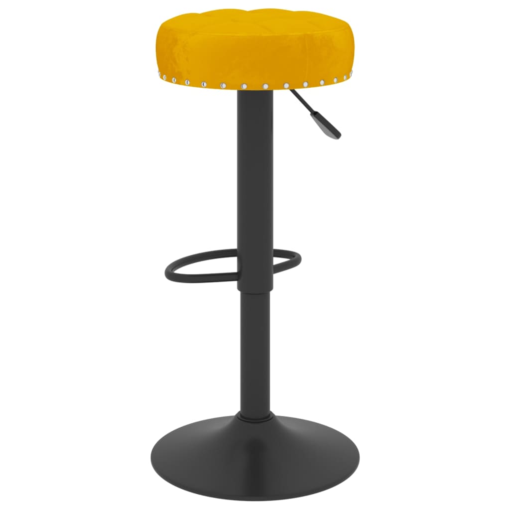 vidaXL Tabourets de bar lot de 2 jaune moutarde velours Tabourets de bar vidaXL