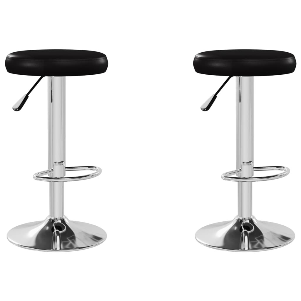 Tabourets de bar lot de 2 noir similicuir Tabourets de bar vidaXL   