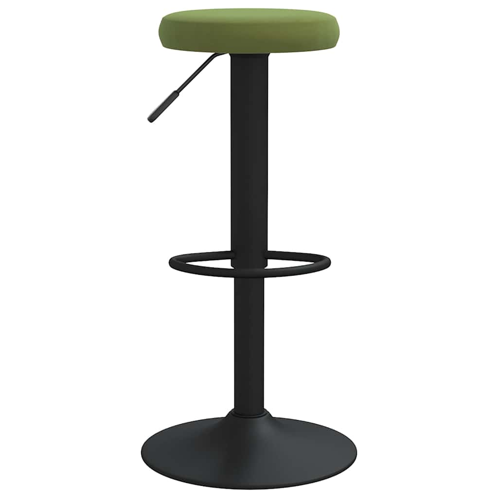 Tabourets de bar lot de 2 vert clair velours Tabourets de bar vidaXL