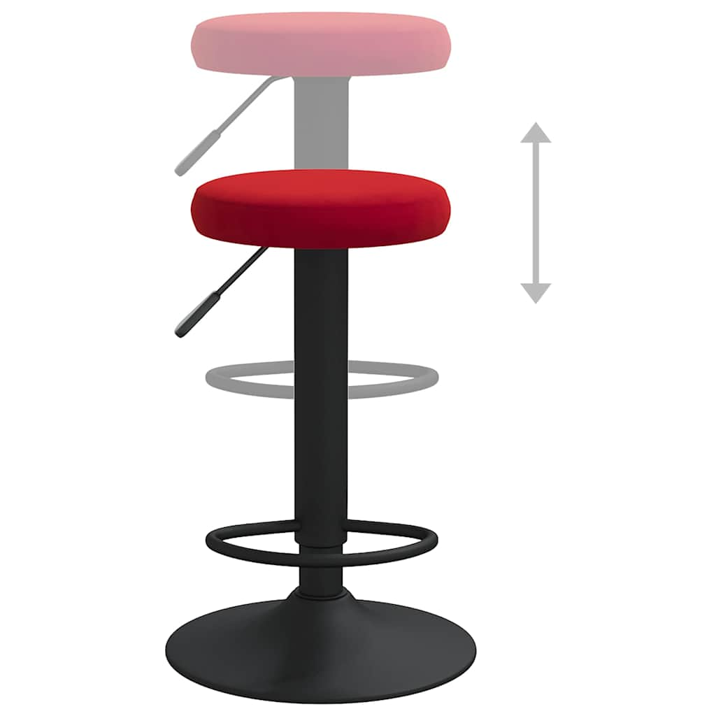 Tabourets de bar lot de 2 rouge bordeaux velours Tabourets de bar vidaXL