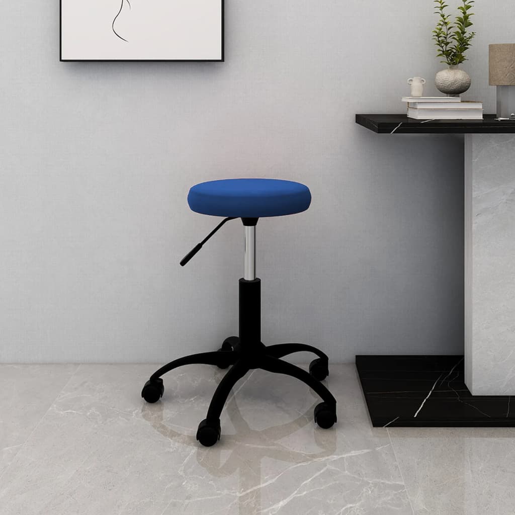 Chaise pivotante de bureau Bleu Velours - Xios Store SNC