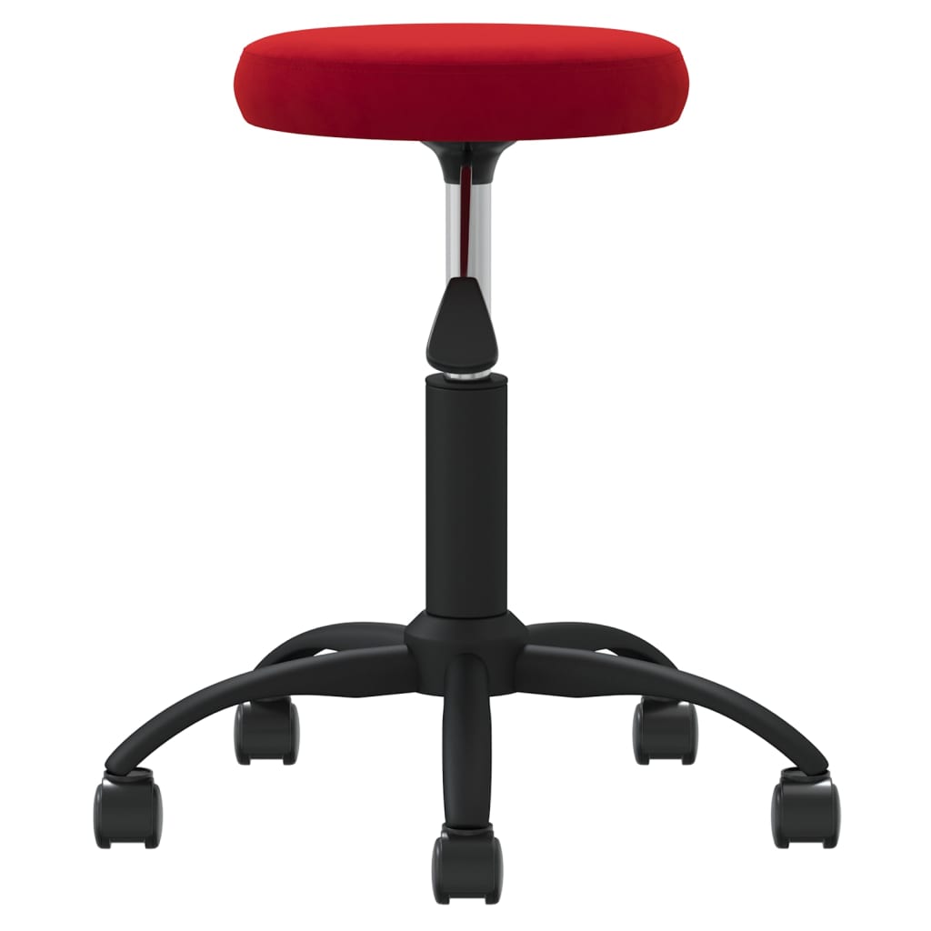 Chaise pivotante de bureau Rouge bordeaux Velours - Xios Store SNC