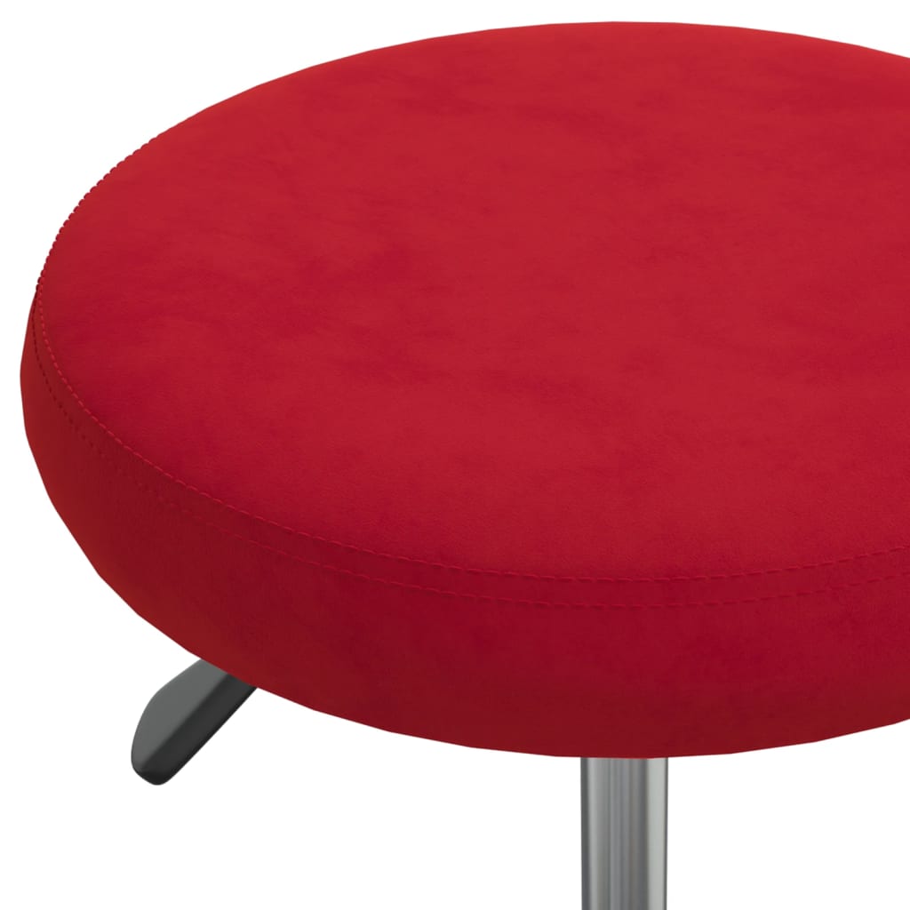 Chaise pivotante de bureau Rouge bordeaux Velours - Xios Store SNC