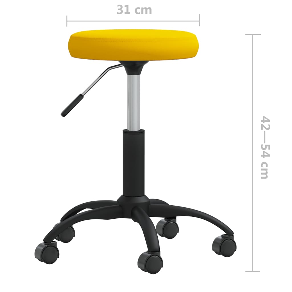 Chaise pivotante de bureau Jaune moutarde Velours - Xios Store SNC