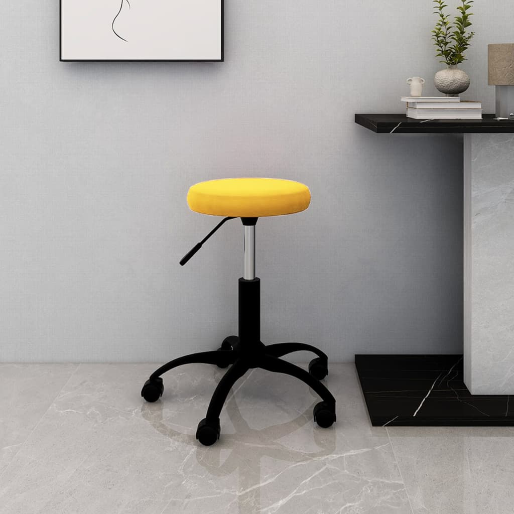 Chaise pivotante de bureau Jaune moutarde Velours - Xios Store SNC