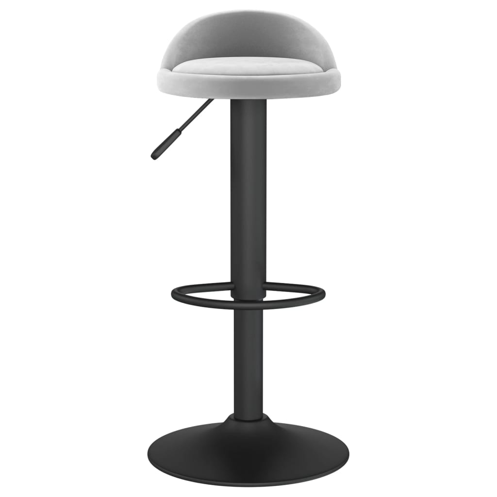 Tabouret de bar Gris clair Velours Tabourets de bar vidaXL   