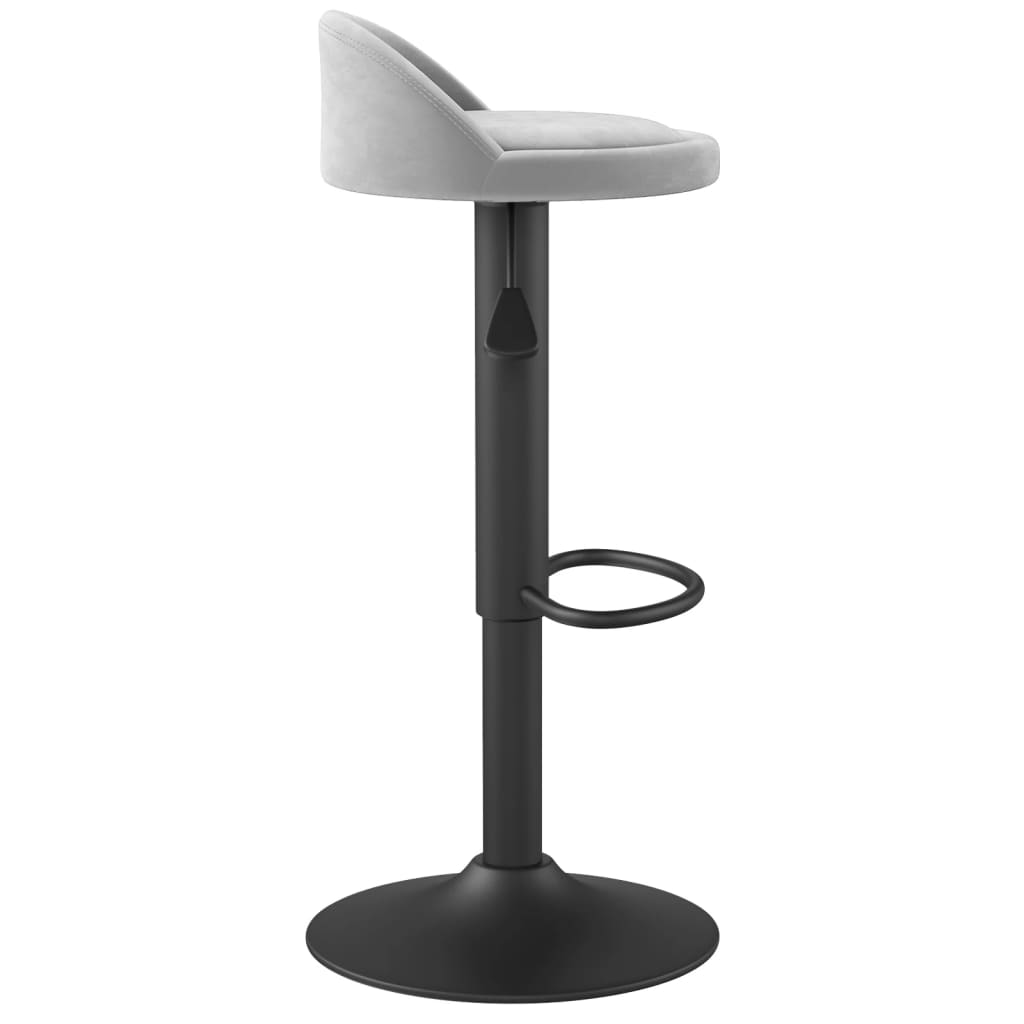 Tabouret de bar Gris clair Velours Tabourets de bar vidaXL   