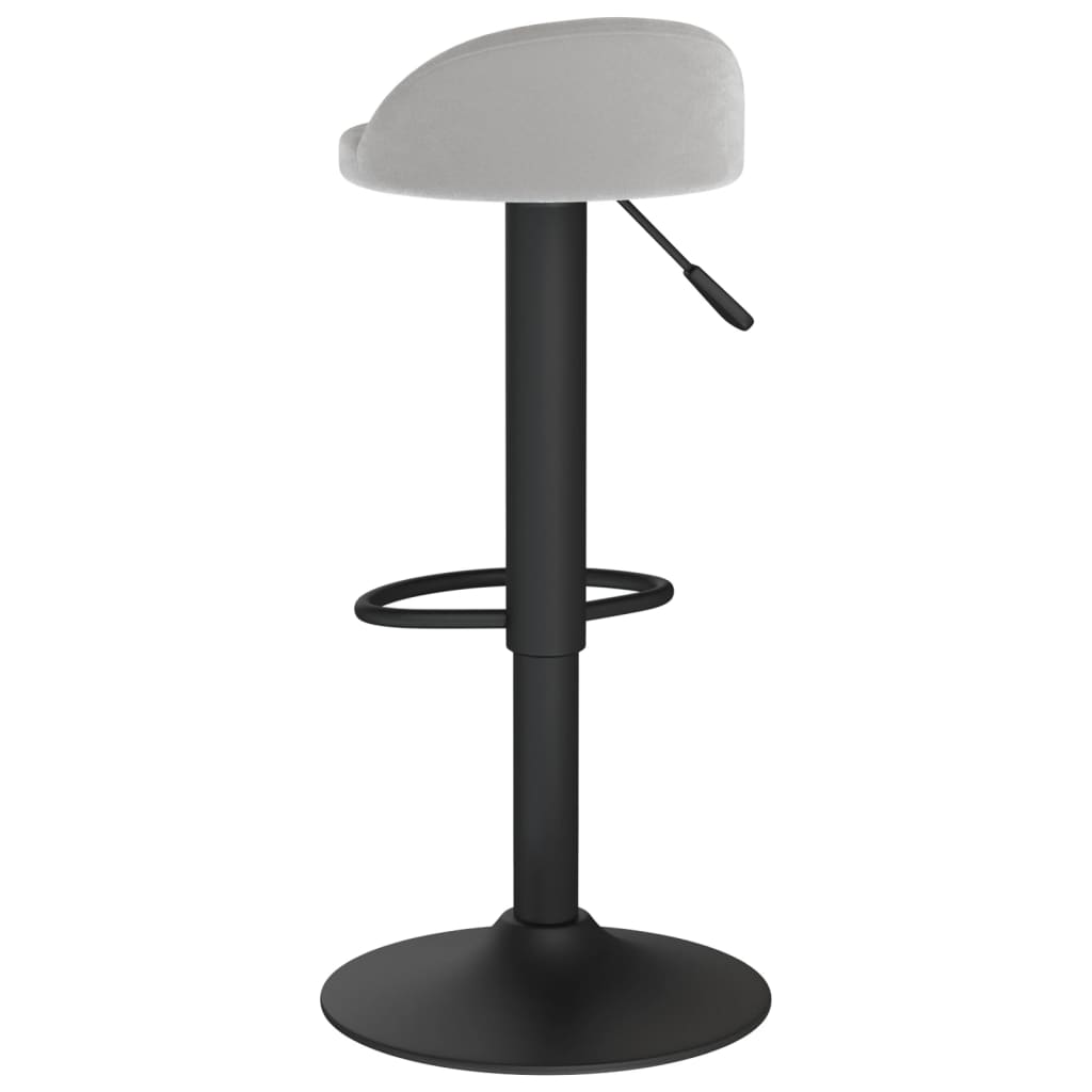 Tabouret de bar Gris clair Velours Tabourets de bar vidaXL   