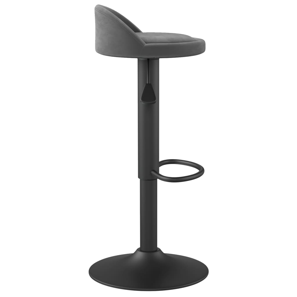 Tabouret de bar Gris foncé Velours Tabourets de bar vidaXL   